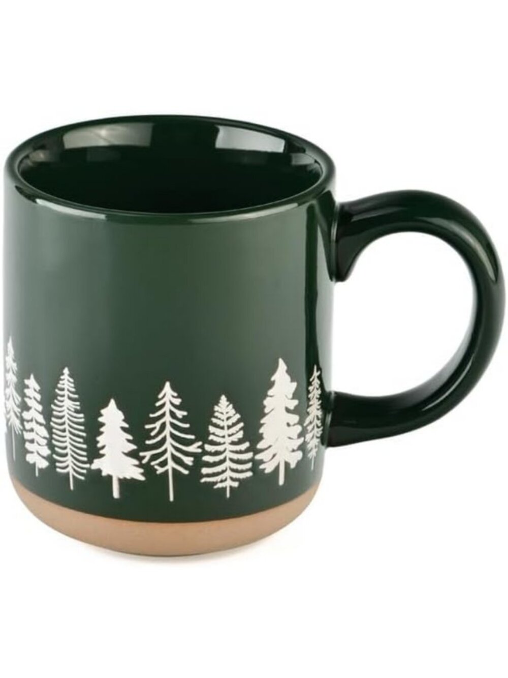 14oz White Pine Trees Coffee Mug - Dishwasher Safe Holiday Cup for Coffee & Tea
